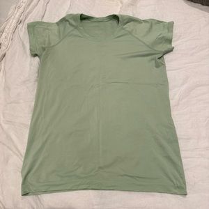 Lululemon swiftly tech short sleeve. Light green. Size 14. Lightly worn